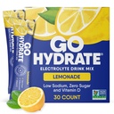 GoHydrate Nizki natrijevi elektroliti v prahu Pakiranja brez sladkorja - takojšnja hidracija Dnevna pijača Mix - nič sladkorja voda aroma Packet Samci z vitaminom D - (Lemonade, 30 pakiranj)