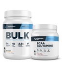 Prozorni laboratoriji v razsutem stanju pred treningom (30 strežnikov, Peach Mango) & BCAA Glutamin (30 strežnikov, tropski Punch)