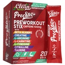 Čista nutraceutika Pred vadbo Powder Energy Packs - Kofein 100mg, Energy Drink Mix, Kreatin Monohidrat, Beta Alanin, L-citrulin, L-tirozin, L-karnitin, Elektrolit Hydration Packets 20 Ct