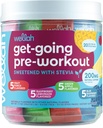 Wellah Get-Going Pre-Worllin Variety Pack (20 Packs) - 200mg naravna kofein, Stevia-Sweeted, s citrulin malate in L-Theanine, in 1000mg beta-alanina