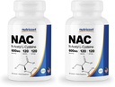 Nutricost N-acetil L-Cysteine (NAC) 600mg, 120 vegetarijanskih kapsul - ne-GMO, brez glutena, vegetarijanske kapice (paket z 2)