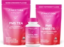 Pink Stork Support Trio: Period Relief Supplements, Cimetov čaj, + Peppermint Sweets, Menstrualna podpora, prvo obdobje Kit, Hormone Balance for Healthy Menstrual Cycle, Ženske-Owned