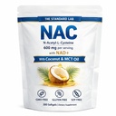 Standardni laboratorij NAC 600mg z NAD+ Dnevni kompleks, N-Acetil Cistein dopolnilne kapsule, Antioksidant podporna formula, Vegan, Ne-GMO, Gluten prost, 300 Softgels