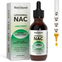 Liposomske tekoče kapljice NAC, NAC dodatek N-acetil cistein, NAC 600 mg z mlekom Thistle & Quercetin za odrasle in otroke, jetra in pljuča, Imuno & antioksidant podporo, kožo in celično zdravje, 2 Fl Oz