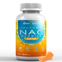 Liposomski NAC Gumies 600mg, N-acetil Cistein dopolnilo za otroke in odrasle, s kurkuma, ingver, črni poper, Imuni, Jetra in pljuča podpora, Antioksidant, sladkor brez Ananas Flavor, 60 Counts