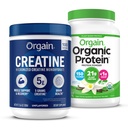 Orgatin Kreatin monohidrat v prahu 17.64 Oz (100 strežnikov) & organski vanilinski fižol v prahu 2.03 lb