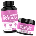 Optify Inositol Supplement Bundele – Myo-Inositol, D-Chiro Inositol, Folat & Vitamin D – Kapsula & prašek – 60-dnevna oskrba – Hormone & Ovarian Podpora