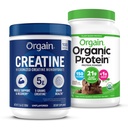 Orgatin Kreatin monohidrat v prahu (17,64 Oz, 100 Serving) & organski čokoladni sladkor v prahu (2,03 lb)