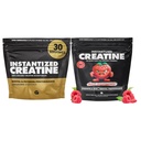 Pridobi v razsutem stanju Intantized Kreatin strdek, Topni Pre Workout Powder, Podpira izgradnjo mišic, moč in zmogljivost, Unflavored in malina, 60 Servings