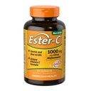 Ester-C American Health with Citrus Bioflavonoids Kapsule - 24-urna imunska podpora, Gentle On Stomach, Non-Acidic Vitamin C - Non-GMO, Gluten-free - 1000 mg, 90 Število