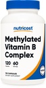 Nutricost Metilirani vitamin B kompleks 120 Kapsule - (60 Serving) Gluten-free