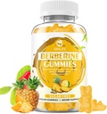 Berberine Gumies s Ceylon Cinamon 1500mg visoke jakosti Berberine HCL dodatek za imuno in metabolizem podporo, brez sladkorja, Ananas Flavor - 60 število