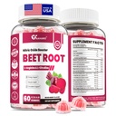 Pesa Root Gummies - Dutric Oxide Booster Supplements za moške in ženske z peso, L-Citrulin & L-Arginin - Podpora za srce, mišice in kroženje - Sladkor brez sladkorja, Vegan, Mešana jagodičja aroma, 60 Gummies
