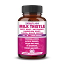 All-in-1 Najvišje Potency mleko Thistle NAC BeetRoot Artichoke Dandelion koren - Jetrna zdravstvena podpora, Čistilo Detox in popravila, Antioksidant, Plus TUDCA Choline in Ginger - 90 Veganske kapsule