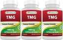 Najboljši naravni TMG Trimetilglicin (kot betain brezvodni) 1000 mg Serviranje - 120 kapsul - zdrave Homocistein ravni in metilacija podpora (120 število (Pack od 3))