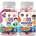 Magnezij Gumiji za otroke in odrasle - 500mg & cink Gumiji za otroke in odrasle - cink žvečljivi gumi za imuno podporo - močan naravni antioksidant Non-GMO dodatek za otroke moške ženske odrasle.