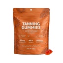 Skin Tanning Gummies, with Vitamin C & E, Astaxanthin, Beta Carotene, Skin Radiance & Hydration for Natural Looking Glow, Vegan & Sugar Free, Bronzing, 60 Count