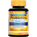 NewRhythm Probiotics 50 milijard CFU 20 sevov, 60 Veggie kapsule, ciljna tehnologija sproščanja, želodčna kislina odporna, Ni potrebe po hlajenju, Ne-GMO, Gluten prost