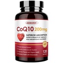 ZEBORA CoQ10-200mg-softgels s PQ, BioPerin & Omega-3, 120 Servings Koencim Q10(Ubikinon) dodatek za visoko absorpcijo, močan antioksidant, podpora srce in energijska proizvodnja