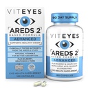 Viteyes AREDS 2 Napredne Eye Vitamini, Makularna podpora z borovnice, grozdno seme, FLORAGLO Lutein, Selen, Naravni vitamin E, Alergen brezplačno, Vision Protection, Eye Doctor Trusted, 180 Count