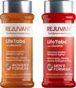 Rejuvantni moški & ženske AKG Longevity dodatek - 2 paket (1 moški + 1 ženske) 1000MG 98% Čisti kalcij alfa-ketoglutarat - Patented Trajen-release Formula za celično popravilo in vitalnost