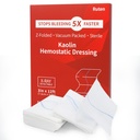 Ruten Kaolin Hemostatic Gauze – Advanced Z-Folded Clotting Dressing for Rapid Blood Stop, Combat Gauze Bandage with X-Ray Line for Emergency Trauma Care, First Aid IFAK Kits & Survival, 3in x 12ft