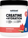 Nutristroški Kreatin monohidrat + Hidracija lubenica z aromo (30 obrokov) - 7 Vitamini in minerali, 5000 mg kreatina na obrok