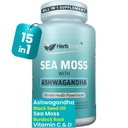 Herbtonics Sea Moss, črno olje, Ashwagandha, Burdock Root & ACV Complex 