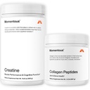 Momentni kreatin monohidrat v prahu & travnato hranjeni kolagen peptidi v prahu Stack - podpira moč, najete mišice, & recovery - FORTIGEL & vitamin C za lase, kožo, nohte, & Skupna zdravstvena podpora