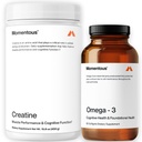 Momentni kreatin monohidrat v prahu & Omega-3 ribje olje 1.600 mg - Dnevni Omega-3 dodatek za EPA & DHA -Podpora moč, Lean Muscle, Recovery, & Skupni zdravje - NSF Potrjeno za šport