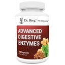 Dr. Berg Advanced Digestive Encimi z Apple Cider Vinegar - Vključuje prebavne zdravstvene sestavine, kot betain hidroklorid (HCI), ingver Root & Peppermint Leaf - 180 kapsul