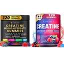 Kreatin monohidrat Gumiji za moške in ženske, 9000MG Kreatin Gumies Sladkor brez BCAA 2:1, B12 B6 za povečanje moči, Fokus & vzdržljivost, Vegan, Non-GMO