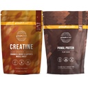 Primalen kreatin v prahu + čokolada Beljakovine Vegan v prahu Bundle 