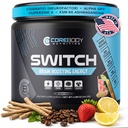 Switch, Brain Boost Nootropic Energy Supplement Powder - Izdelano v ZDA - Alpha GPC, NALT, Ashwagandha, Sugar Free Energy, Keto, Poveča mentalno fokus & kognitivna funkcija, izboljša razpoloženje & spomin