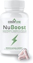 CogniTune NuBoost Energy & Focus Brain Supplement, Caffeine L-Theanin, Vitamin B12, Rhodiola + BioPerin, No Crash, Jitter Free 100mg Tablete za kofein, Čisti nootropični Brain Booster, 60 Ct
