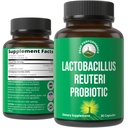 Lactobacillus Reuteri 50 milijard CFU probiotiki s klinično raziskano PreticX® XOS Prebiotik - Probiotične kapsule Dopolnilo za Gut zdravje in prebavne podpore - ZDA Tested za obe ženski in moške