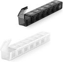 2 Pack Extra velike tablete Organizator, Sukuos tedenske tablete škatle, tablete primeru, Medicina Organizator za vitamine, ribje olje ali dodatki