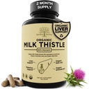 USDA Ekološko mleko Thistle Jetra Detox dodatek 80% Silymarin, 250 mg z Beet Root & Artichoke Extract za podporo jeter in prebava, Izdelano v ZDA, 120 Kapsule (2 mesec dobave)
