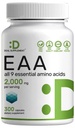 Esencialne aminokisline (EAA) 2000mg na serviranje, 300 kapsul – nearomatizirane – 9 v 1, Vse BCAA (Branched-Chain Aminos) – Lean Muscle Support & Natural Pre Workout dodatek