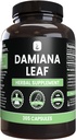 PURE POREKLA SESTAVINE Damiana Leaf (365 kapsul) Brez magnezija ali riževih polnil, vedno čista