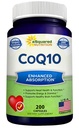 aSquared Nutrition CoQ10 (400 mg Max Jakost, 200 kapsul) - visoka absorpcija Veganski koencim Q10 prašek - Ubikinon dodatne tablete, ekstra antioksidant CO Q-10 Enzyme vitaminske tablete, Coq 10 400 mg