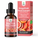 GSE izvleček grenivke Tekoči - ena kapljica dnevno - Super koncentrirani izvleček grozdnih semen Tekoče kapljice Bogati z bioflavonoidi in polifenoli za Gut Health & Imune Support - 2OZ - 60 Servisi