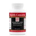Health Concerns Ginseng and Rhodiola – Herbal Supplement for Lung Health & Congestion - with Licorice Root Extract & Apricot Seed Extract – Traditional Chinese Respiratory Support – 90 Capsules