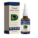 Iodine Nasal Spray - Natural Nasal Iodine Spray with Fulvic Acid,0.1% Povidone Iodine Gentle Cleanses Nasal Passages for Daily Care,60ml/2 FLoz - 150+ Uses (1)