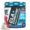 BPI Sports CLA + Carnitine Powder – Nestimulant Fat Burner za hujšanje, Presnova & Lean Muscle – Kofein Free – Mavrični led – 50 Serving – 12.34 oz