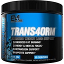 Izhlapevanje Termogenska podpora za kurjenje maščob Powder Nutrition Trans4orm Fast Acting Energy Powder za podporo hitro presnovo hujšanje in duševno fokus s CLA Karnitine in Alpha GPC - Blue Raz