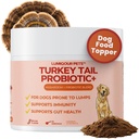 Turkey Tail Mushroom for Dogs – Turkey Tail Mushroom Powder with Probiotics for Immune and Digestive Support, Supports Lumps and Bumps, Bacon Flavored Daily Dog Supplement