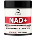 NAD dodatek z nikotinamid ribozid, Trans-Resveratrol, Quercetin - Celularna energija in popravila, Vitalnost, zdravo staranje - 60 Število