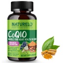 NATURELO Cela hrana CoQ10 dodatek, 120 Veg kapsule, Heart Health Mešanica, močan antioksidant, CoQ10 100mg Podpira proizvodnjo energije