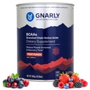 Gnarly Nutrition BCAA Powder, Fruit Punch – Pre-Workout BCAAS Aminokisline – NSF Sport Certified – Dopolnilo k podpori in obnovi mišic – Sadni Punch s kofeinom, 10.58 oz